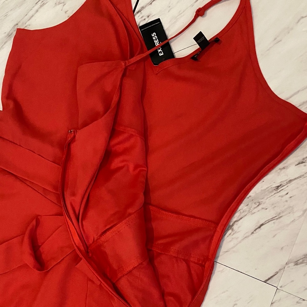 **Brand New** Express Romper Dress w/tie waist - Picture 7 of 9